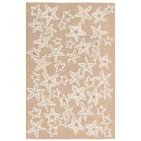 Trans-Ocean Liora Manne Capri Starfish Casual Indoor/Outdoor Hand Tufted 80% Polyester/20% Acrylic Rug Neutral 7'6" x 9'6"