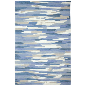Trans-Ocean Liora Manne Capri Cloud Casual Indoor/Outdoor Hand Tufted 80% Polyester/20% Acrylic Rug Soft Blue 7'6" x 9'6"