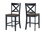 Vilo Home Carmel Dark Farmhouse 5 Piece Counter Height Dining Set VH515 VH515