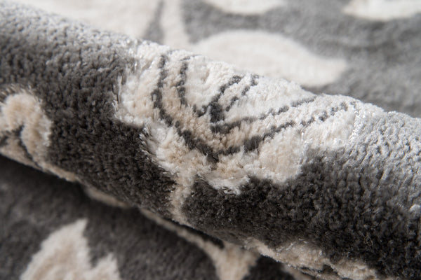 Momeni Carroll Gardens CG-01 Machine Made Transitional Floral Indoor Area Rug Charcoal 9'3" x 12'6" CAROLCG-01CHR93C6