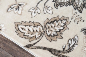 Momeni Carroll Gardens CG-01 Machine Made Transitional Floral Indoor Area Rug Ivory 9'3" x 12'6" CAROLCG-01IVY93C6