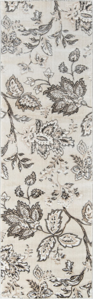 Momeni Carroll Gardens CG-01 Machine Made Transitional Floral Indoor Area Rug Ivory 9'3" x 12'6" CAROLCG-01IVY93C6