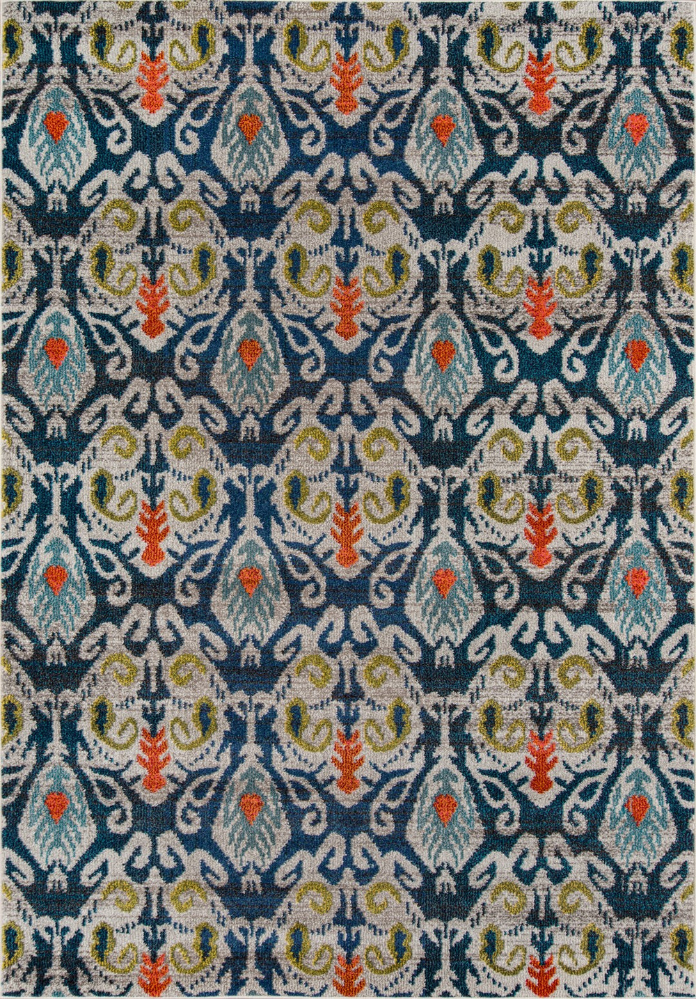 Momeni Casa CAS-2 Machine Made Transitional Ikat Indoor Area Rug Navy 9'3" x 12'6" CASABCAS-2NVY93C6