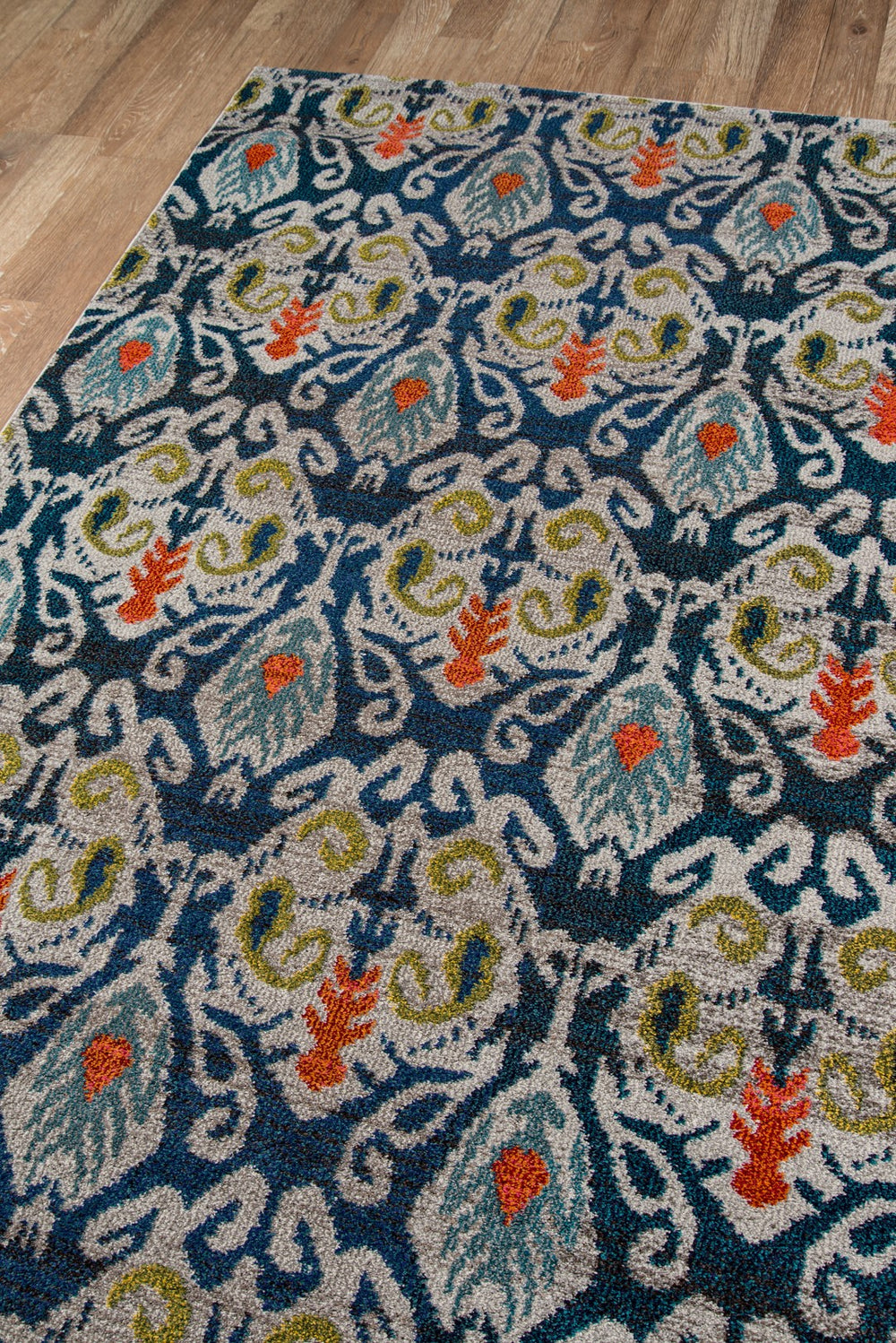 Momeni Casa CAS-2 Machine Made Transitional Ikat Indoor Area Rug Navy 9'3" x 12'6" CASABCAS-2NVY93C6