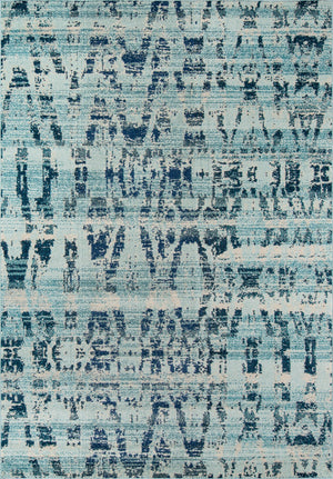 Momeni Casa CAS-4 Machine Made Transitional Abstract Indoor Area Rug Ocean Blue 9'3" x 12'6" CASABCAS-4OCB93C6