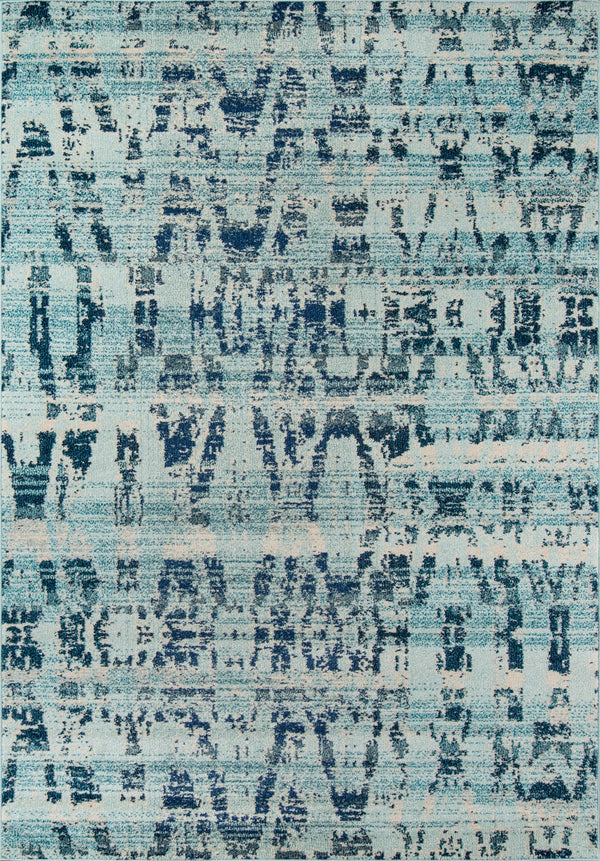 Momeni Casa CAS-4 Machine Made Transitional Abstract Indoor Area Rug Ocean Blue 9'3" x 12'6" CASABCAS-4OCB93C6