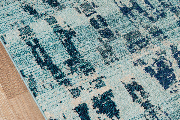 Momeni Casa CAS-4 Machine Made Transitional Abstract Indoor Area Rug Ocean Blue 9'3" x 12'6" CASABCAS-4OCB93C6