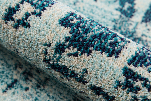 Momeni Casa CAS-4 Machine Made Transitional Abstract Indoor Area Rug Ocean Blue 9'3" x 12'6" CASABCAS-4OCB93C6