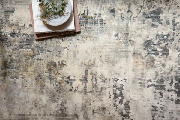 Loloi Cascade CAS-04 85% Viscose, 15% Polyester Power Loomed Contemporary Rug CASACAS-04IVNAC0F0