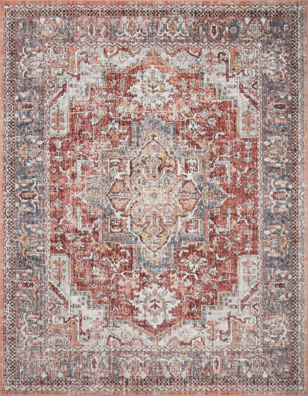 Loloi Cassandra CSN-01 100% Polypropylene Pile Power Loomed Traditional Rug CASNCSN-01RUMLB6F0