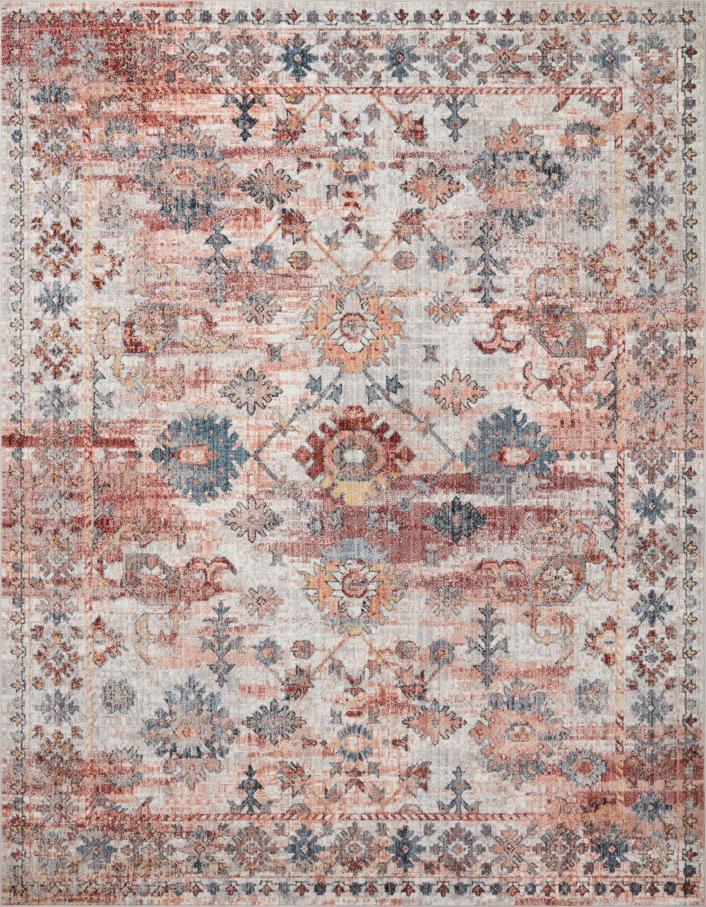 Loloi Cassandra CSN-06 100% Polypropylene Pile Power Loomed Traditional Rug CASNCSN-06RUMLB6F0