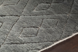 Chandra Rugs Catalina 80% Wool + 20% Cotton Hand Knotted Contemporary Rug Silver 7'9 x 10'6