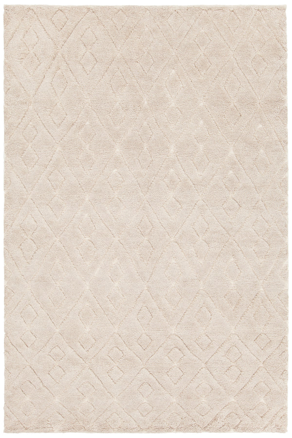 Chandra Rugs Catalina 80% Wool + 20% Cotton Hand Knotted Contemporary Rug Beige 7'9 x 10'6