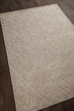 Chandra Rugs Catalina 80% Wool + 20% Cotton Hand Knotted Contemporary Rug Beige 7'9 x 10'6
