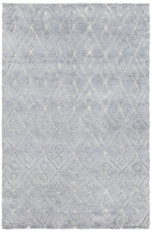 Chandra Rugs Catalina 80% Wool + 20% Cotton Hand Knotted Contemporary Rug Blue 7'9 x 10'6