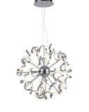 Bethel Chrome LED Chandelier in Aluminum & Silicone