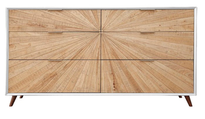 Casablanca 6 Drawer Dresser - Elegant Rustic Design with Soft-Close Dr