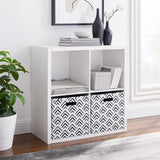 Galli 4 Cubby Storage Cabinet White