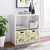 Galli 4 Cubby Storage Cabinet White