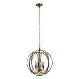 Yosemite Home Decor 4 Light Chandelier In Satin Brass Finish CB8347-YHD