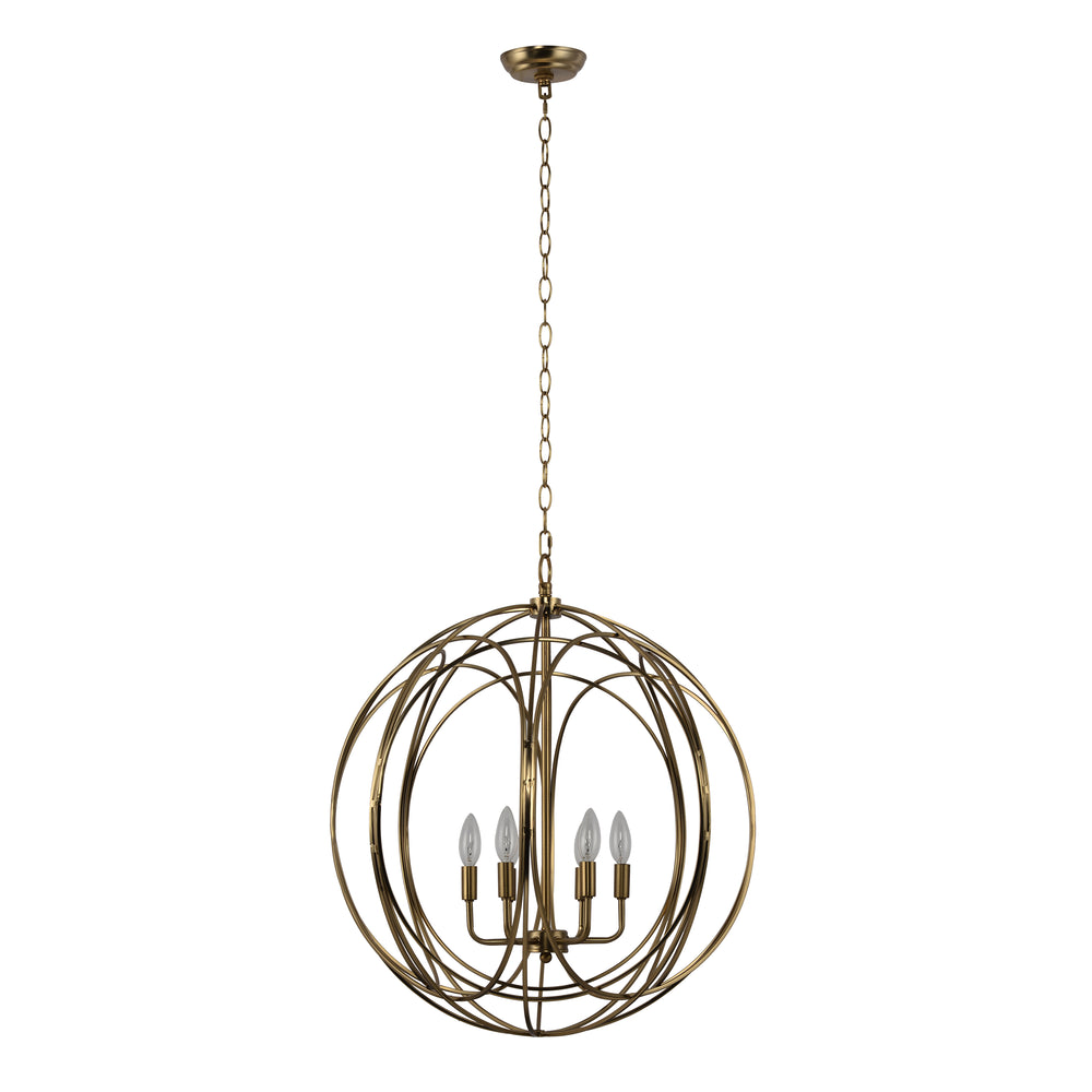 Yosemite Home Decor 6 Light Chandelier In Satin Brass Finish CB8367-YHD