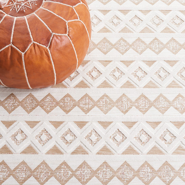 Safavieh Cabana 418 Power Loomed Indoor / Outdoor Rug Natural / Ivory 9' x 12'