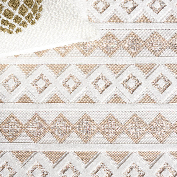 Safavieh Cabana 418 Power Loomed Indoor / Outdoor Rug Natural / Ivory 9' x 12'