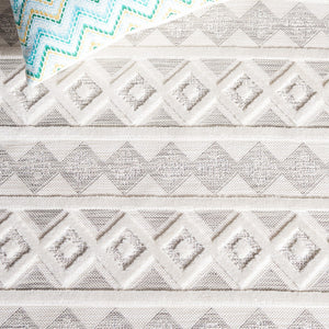 Safavieh Cabana 418 Power Loomed Indoor / Outdoor Rug Grey / Ivory 9' x 12'