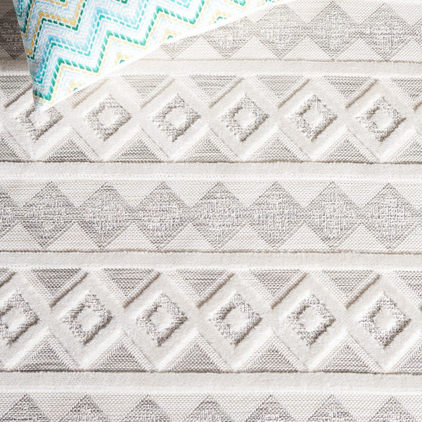 Safavieh Cabana 418 Power Loomed Indoor / Outdoor Rug Grey / Ivory 9' x 12'