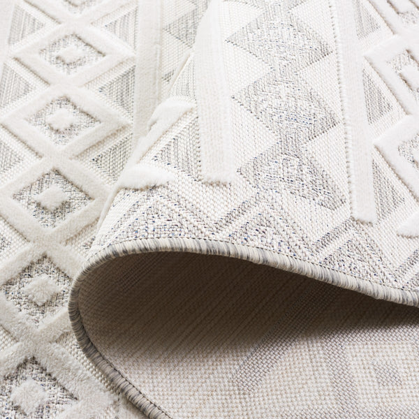 Safavieh Cabana 418 Power Loomed Indoor / Outdoor Rug Grey / Ivory 9' x 12'