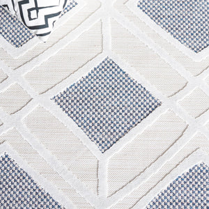 Safavieh Cabana 420 Power Loomed Indoor / Outdoor Rug Ivory / Navy 9' x 12'