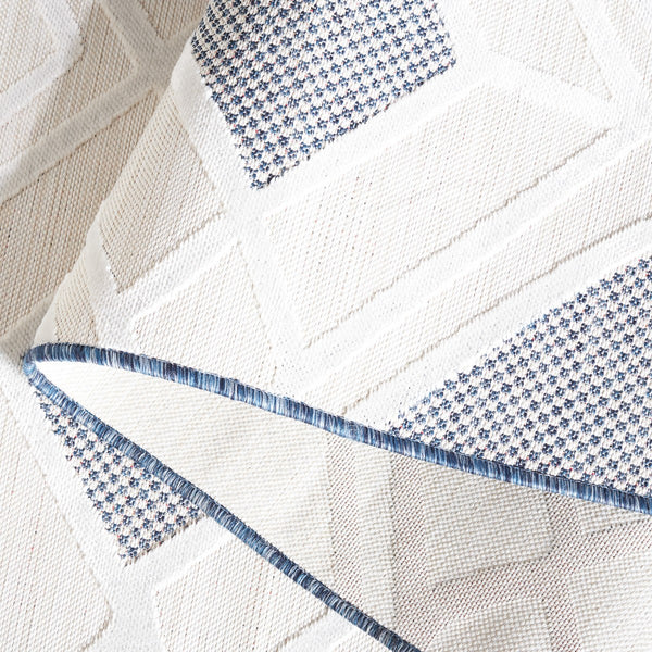 Safavieh Cabana 420 Power Loomed Indoor / Outdoor Rug Ivory / Navy 9' x 12'