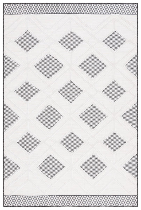 Safavieh Cabana 420 Power Loomed Indoor / Outdoor Rug Ivory / Black 9' x 12'