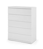 Anna Chest Of 5 Drawers High Gloss White Self Close Runners