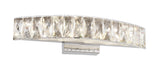 Bethel Chrome LED Wall Sconce in Stainless Steel & Crystal