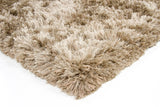 Chandra Rugs Celecot 60% Wool + 40% Polyester Hand-Woven Contemporary Shag Rug Taupe 9' x 13'