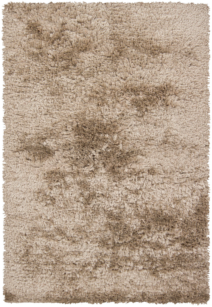 Chandra Rugs Celecot 60% Wool + 40% Polyester Hand-Woven Contemporary Shag Rug Taupe 9' x 13'