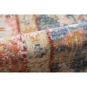 AMER Rugs Century CEN-15 Power-Loomed Bordered Transitional Area Rug Blue 7'10" x 10'6"