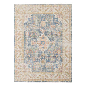 AMER Rugs Century CEN-18 Power-Loomed Bordered Transitional Area Rug Blue 7'10" x 10'6"