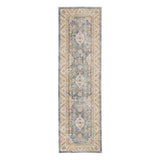 AMER Rugs Century CEN-18 Power-Loomed Bordered Transitional Area Rug Blue 2'6" x 8'