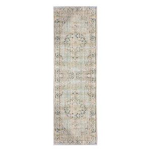AMER Rugs Century CEN-21 Power-Loomed Medallion Transitional Area Rug Sea Green 2'6" x 8'