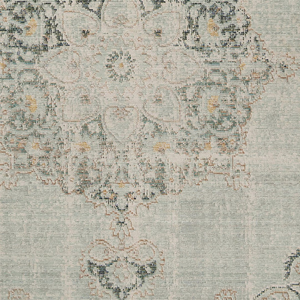 AMER Rugs Century CEN-21 Power-Loomed Medallion Transitional Area Rug Sea Green 7'10" x 10'6"