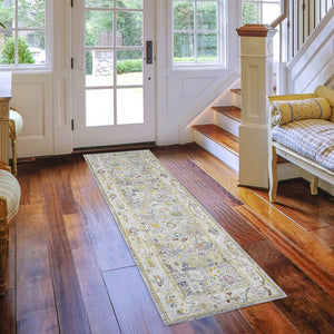 AMER Rugs Century CEN-22 Power-Loomed Bordered Classic Area Rug Blue 2'6" x 8'