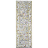 AMER Rugs Century CEN-22 Power-Loomed Bordered Classic Area Rug Blue 2'6" x 8'
