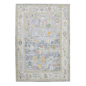 AMER Rugs Century CEN-22 Power-Loomed Bordered Classic Area Rug Blue 7'10" x 10'6"