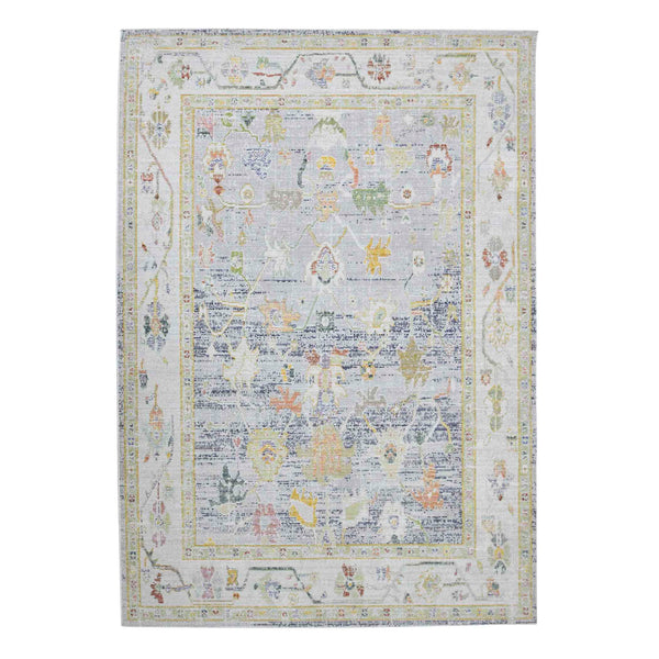 AMER Rugs Century CEN-22 Power-Loomed Bordered Classic Area Rug Blue 7'10" x 10'6"