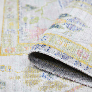 AMER Rugs Century CEN-22 Power-Loomed Bordered Classic Area Rug Blue 7'10" x 10'6"