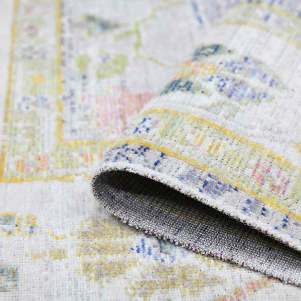 AMER Rugs Century CEN-22 Power-Loomed Bordered Classic Area Rug Blue 7'10" x 10'6"