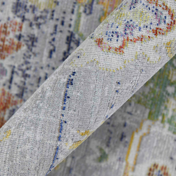 AMER Rugs Century CEN-22 Power-Loomed Bordered Classic Area Rug Blue 7'10" x 10'6"