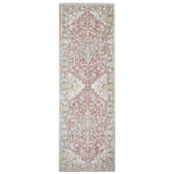 AMER Rugs Century CEN-23 Power-Loomed Medallion Classic Area Rug Coral 2'6" x 8'